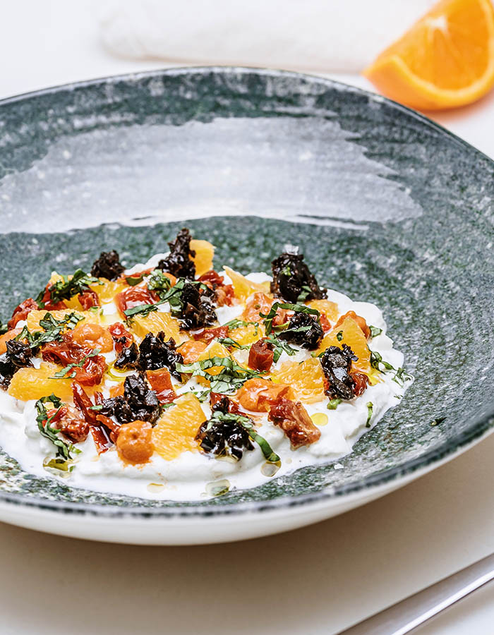 Ensalada de Burrata y Naranja